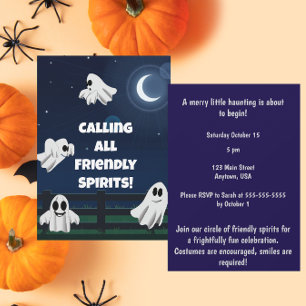 Whimsical Ghost Gathering Invitation