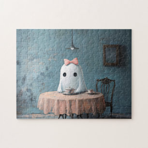 Whimsical Ghost Tea Party Jigsaw Puzzle