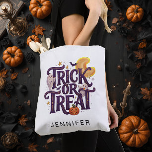 Whimsical Ghosts Trick or Treat Tote Bag
