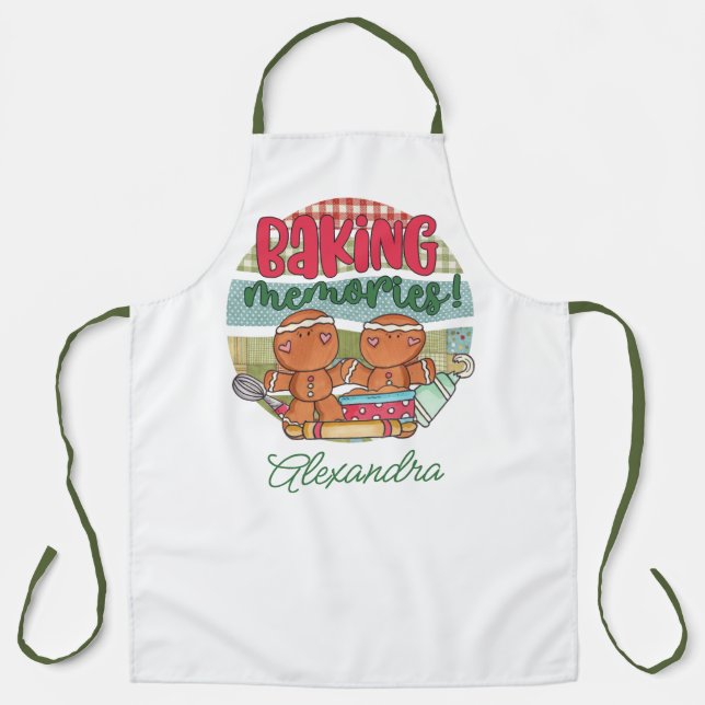 Whimsical Gingerbread Country Baking Memories  Apron (Front)