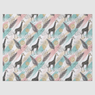 Whimsical Giraffe Polka Dot Pattern – Pastel Tissue Paper