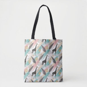 Whimsical Giraffe Polka Dot Pattern – Pastel Tote Bag