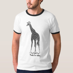 Whimsical Giraffe Tall Guy T-Shirt