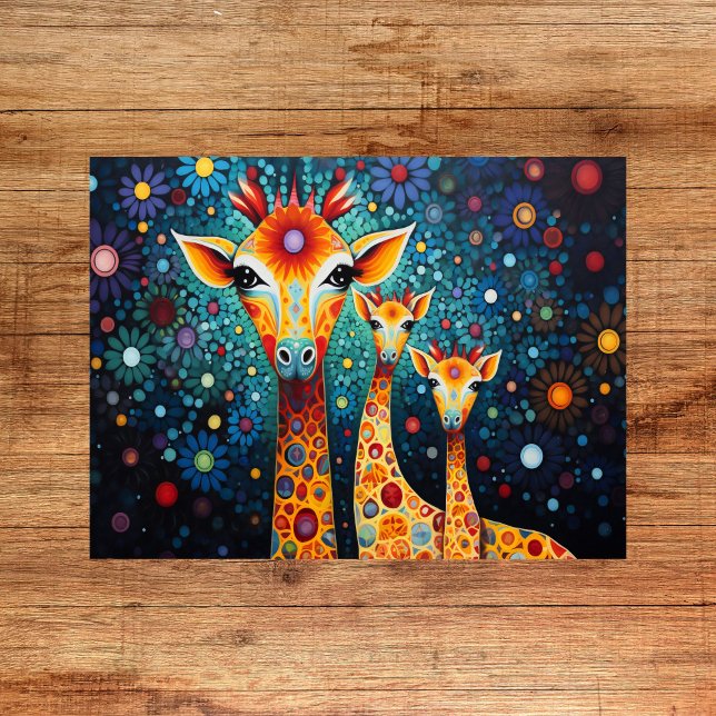 Whimsical Giraffes Print - Colourful Digital Poste (Creator Uploaded)