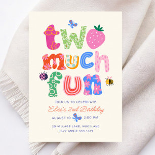 Whimsical Girl 2nd Birthday Party Invitation