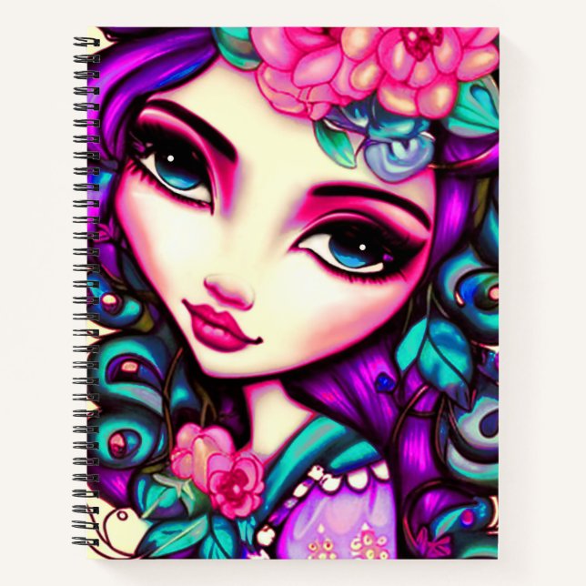 Whimsical Girl Artistic Notebook (Front)