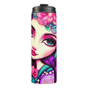 Whimsical Girl Artistic  Thermal Tumbler