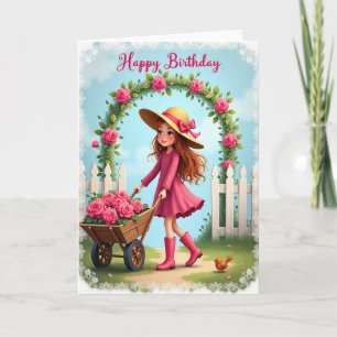 Whimsical Girl Birthday Card