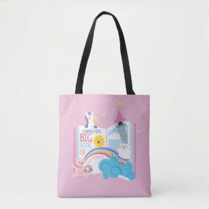 Whimsical Girl Book Tote Bag