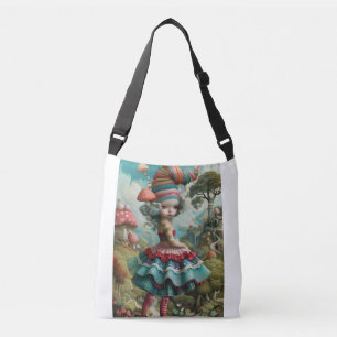 Whimsical girl crossbody bag