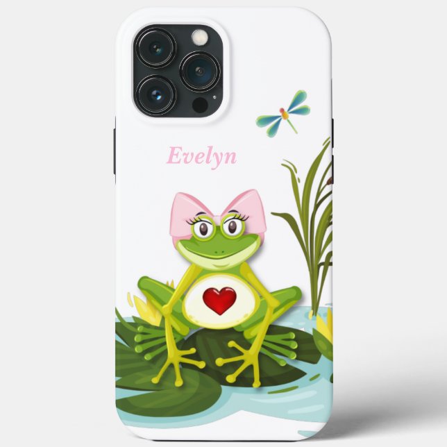 Whimsical Girl Frog | Personalised Case-Mate iPhone Case (Back)