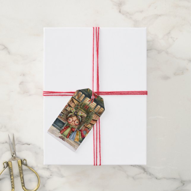 Whimsical Girl Humorous  Gift Tags (With Twine)