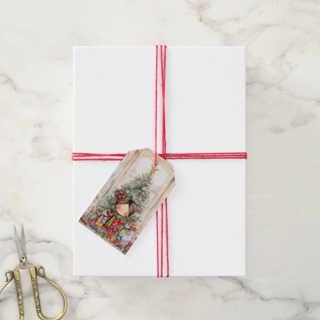Whimsical Girl Humorous  Gift Tags (With Twine)