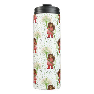 Whimsical Girl with Dandelion Pattern Thermal Tumbler