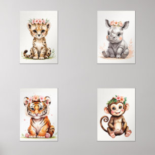 Whimsical Girly Nursery Safari Animal 
