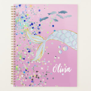 Whimsical Glitter Mermaid Beachy Under the Sea  Planner