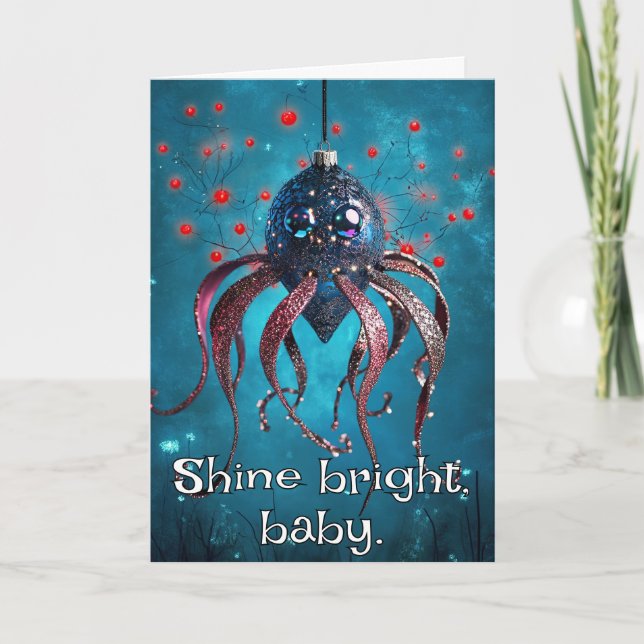 *~* Whimsical Glow Funny 18 Magical Christmas AP97 Thank You Card (Front)