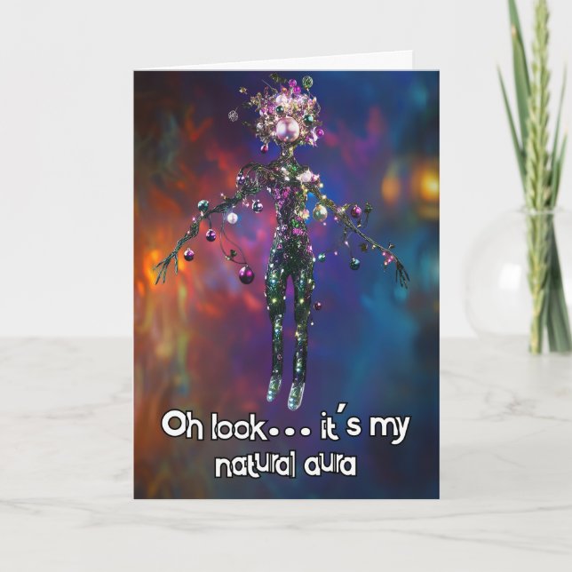 *~* Whimsical Glow Funny Magical 36 Christmas AP97 Thank You Card (Front)