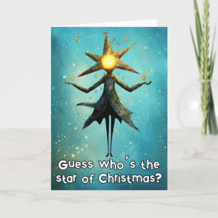 *~* Whimsical Glow Funny Magical Christmas 24 AP97 Thank You Card