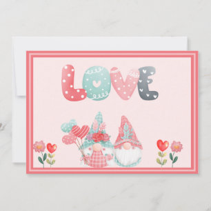 Whimsical Gnome Couple Valentine's Card