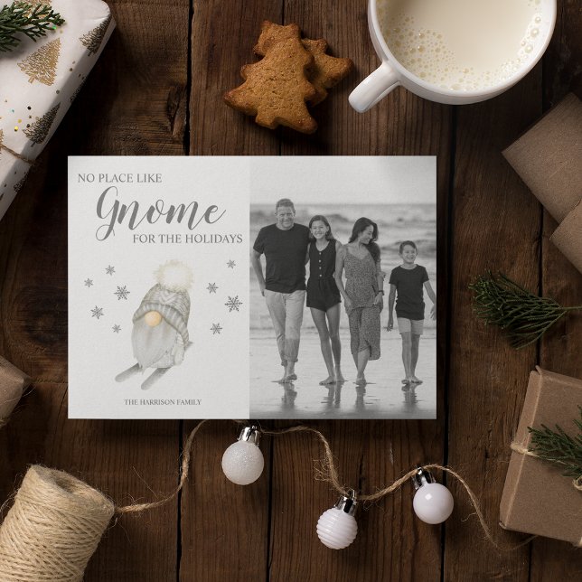 Whimsical Gnome For Christmas | Photo Holiday Card (Creator Uploaded)