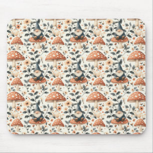 Whimsical Gnome & Mushroom Enchanting Woodland Mouse Mat
