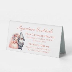 Whimsical Gnome Rustic Wedding Signature Cocktails