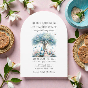 Whimsical Gnomes Fun Wedding Invitation