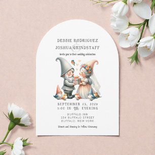 Whimsical Gnomes Fun Wedding Invitation