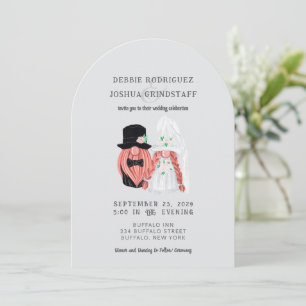 Whimsical Gnomes Fun Wedding Invitation 