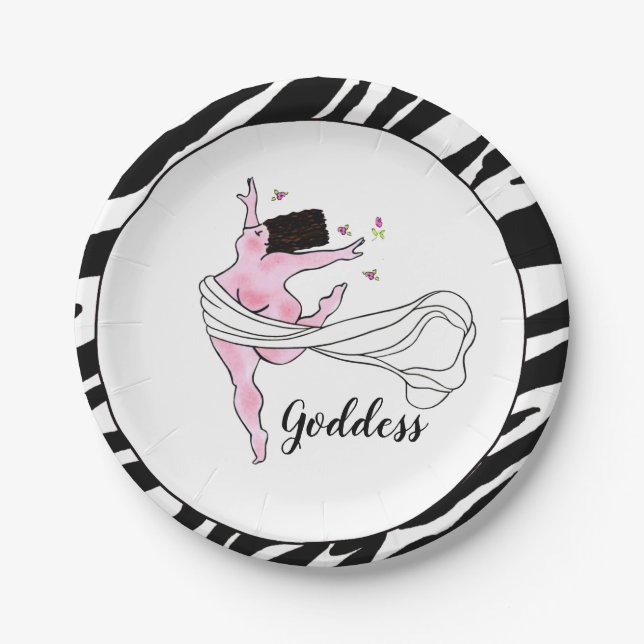 "Whimsical Goddess" Paper Plates (Front)