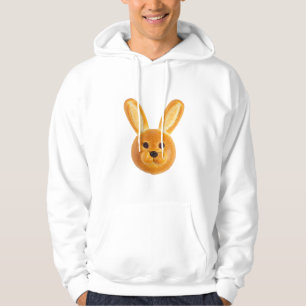 Whimsical Golden Rabbit Food Art Hoodie