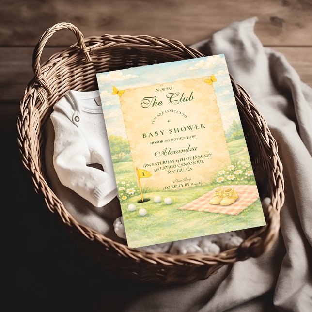 Whimsical Golf Story Baby Shower Invitation (Creator Uploaded)