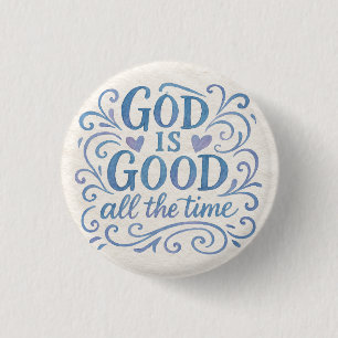 Whimsical Good is Good Typography 3 Cm Round Badge