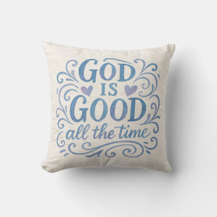 Whimsical Good is Good Typography Cushion