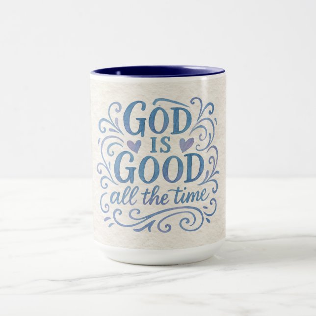 Whimsical Good is Good Typography Mug (Center)