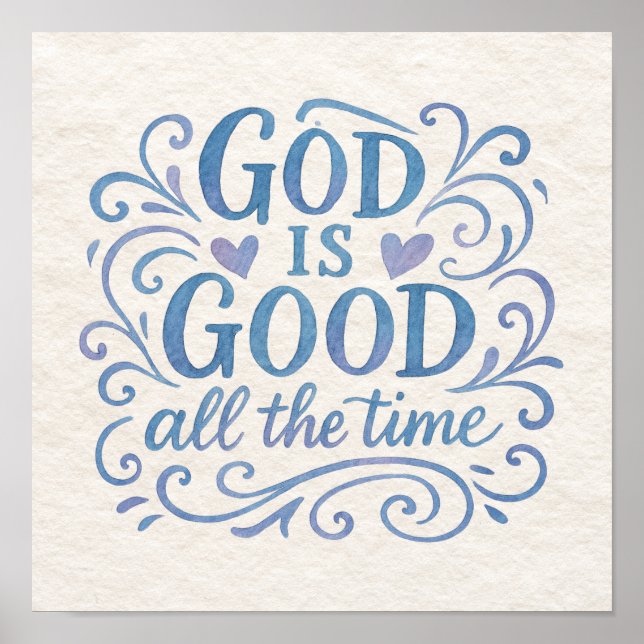 Whimsical Good is Good Typography Poster (Front)