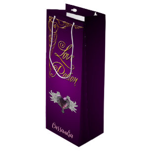Whimsical Goth Love Potion Wine Gift Bag