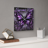 Whimsical Gothic Butterfly Purple Personalised