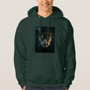 Whimsical Gothic Face Architecture Hoodie 