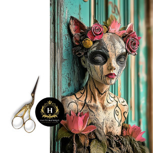 Whimsical Gothic Paris Gargoyle Decoupage Tissue Paper