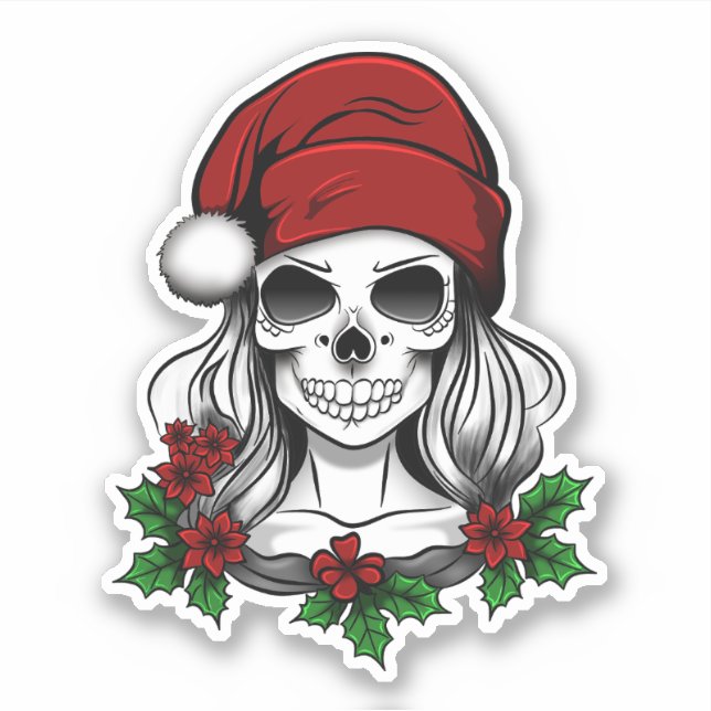 Whimsical Gothic Santa Skull Christmas (Front)