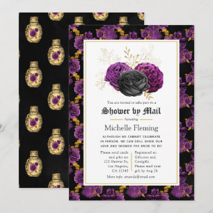 Whimsical Gothic Witch Bridal Shower by Mail Invitation