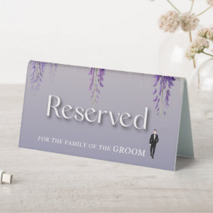 Whimsical Gradient Purple Floral Wedding Reserved