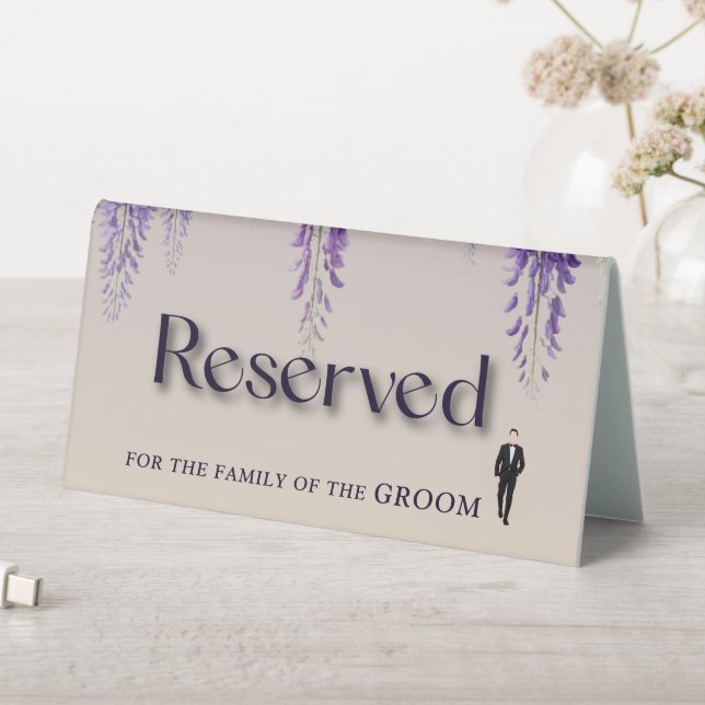 Whimsical Gradient Purple Floral Wedding Reserved (In SItu (Table))