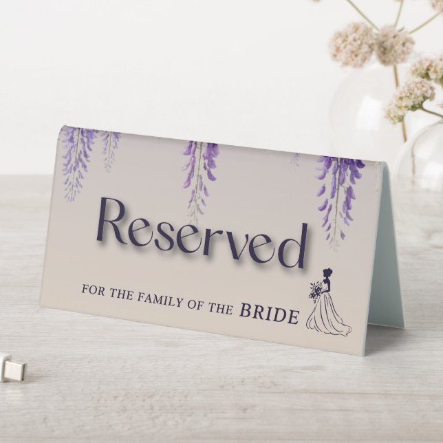 Whimsical Gradient Purple Floral Wedding Reserved (In SItu (Table))