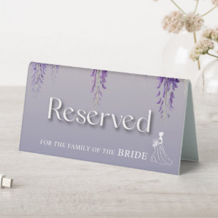 Whimsical Gradient Purple Floral Wedding Reserved