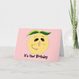 Whimsical Grapefruit Birthday Card