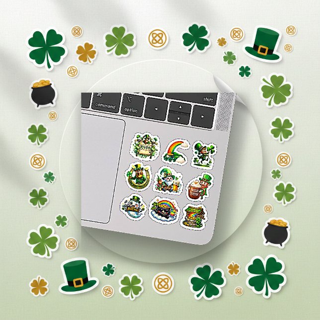 Whimsical Green Cartoon St Patrick Leprechaun Art (Creator Uploaded)