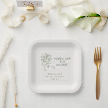 Whimsical Green Fresh Off The Market Bridal Shower